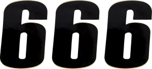 Vinyl Race Numbers Black