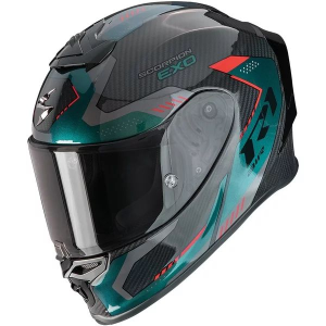 SCORPION EXO-R1 EVO CARBON AIR PROPEL S teljes arcú sport sisak, fekete/piros, 4, nordicamoto.ro