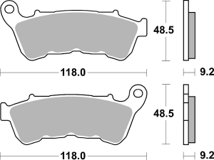Hhf Street Ceramic Organic Brake Pads, 2, nordicamoto.ro