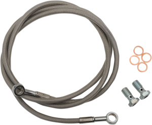Extended Length Brake Line Silver Oversize [+152 mm (6'')], 1, nordicamoto.ro