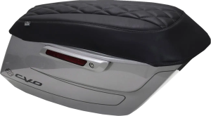Deluxe Diamond Saddlebag Lid Covers Black, 1, nordicamoto.ro