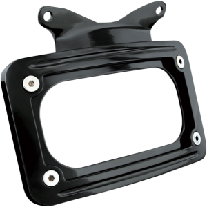 Curved License Plate Mount With Frame Gloss Black
