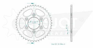 Standard Sprocket Rear 530 Black, 2, nordicamoto.ro