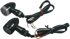 Led Bullet Turn Signal Lights With Rings Black, 1, nordicamoto.ro