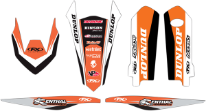 Trim Kit Graphics Black, Orange, White, 1, nordicamoto.ro