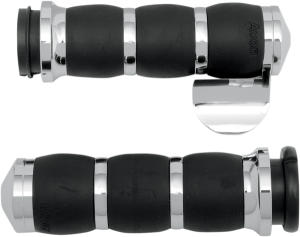 3-ring Velvet Air Grips Black, 1, nordicamoto.ro