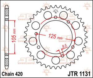 JT SPROCKETS hátsó lánckerék, természetes színű, 1, nordicamoto.ro
