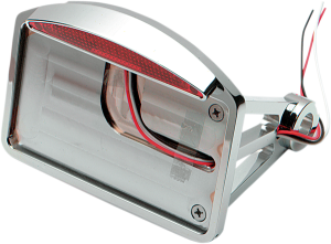 Side Mount Half-moon Led Taillight And License Plate Mount Chrome, 1, nordicamoto.ro