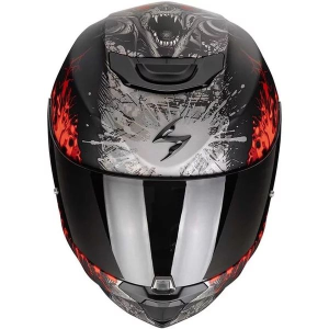 SCORPION EXO-391 WOLF S teljes arcú bukósisak, matt fekete/ezüst/piros, 3, nordicamoto.ro