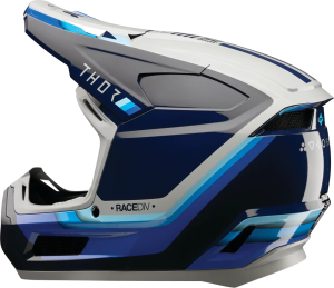 Thor Fleet Defy gyermek sisak – szürke/kék/fekete, S-es méret, 4, nordicamoto.ro