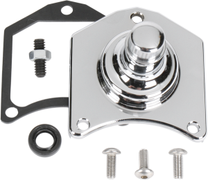 Solenoid End Cover Starter Button Chrome, 1, nordicamoto.ro