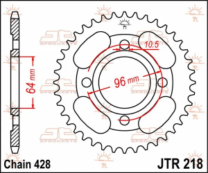 JT SPROCKETS hátsó lánckerék, természetes színű, 2, nordicamoto.ro