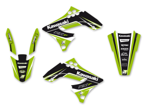 Graphics Kit With Seat Cover Black, Green, 3, nordicamoto.ro