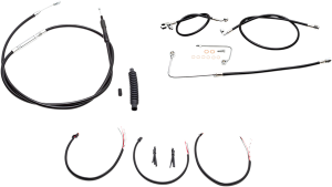 Complete Black Vinyl Braided Handlebar Cable/brake Line Kit Black, 1, nordicamoto.ro