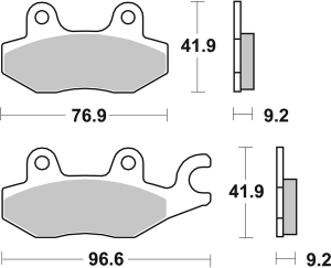 Hf Street Ceramic Organic Brake Pads, 2, nordicamoto.ro