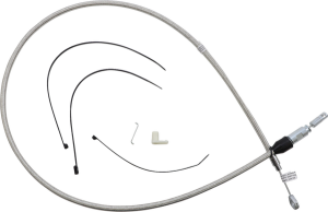 Polished Stainless Quick Connect Upper Clutch Cable Silver