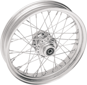 Front Wheel 21x3.5 Dual-disc 40-spoke Chrome Silver