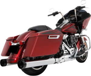 Muffler Slip-on 4.5(r) Duals For Touring Silver, Black