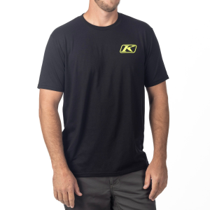 Klim Destination Tri-blend fekete póló – Hi-Vis, 1, nordicamoto.ro