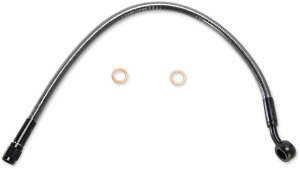 Brake Line Front Upper Dual Disc Abs Designer Chrome Black Black, 2, nordicamoto.ro