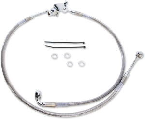 Stainless Steel Brake Line Kit Silver, Clear-coated