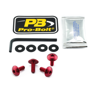 License Plate Screws Red