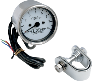 2.4(r) Mini Electronic 8000 Rpm Tachometer White