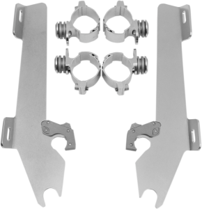Fats/slim Windshield Trigger-lock Complete Mount Kit Polished