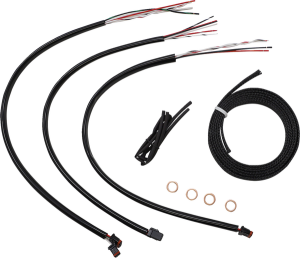 Complete Stainless Braided Handlebar Cable/brake Line Kit Silver