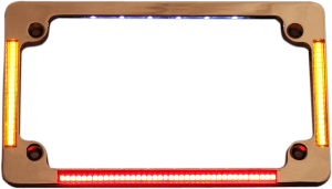 All-in-one License Plate Frame Amber, Red, White, 1, nordicamoto.ro