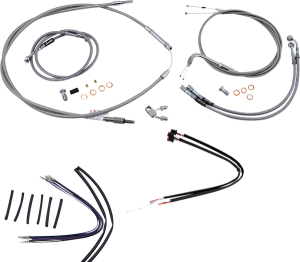 Complete Stainless Braided Handlebar Cable/brake Line Kit Silver, 1, nordicamoto.ro