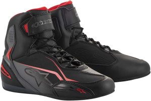 Motorkerékpáros túra-/kalandmotoros csizma, Alpinestars Faster-3 csizma, fekete/szürke/piros, nordicamoto.ro