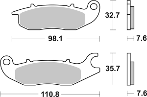 Ct Scooter Carbon Tech Organic Brake Pads, 2, nordicamoto.ro