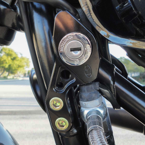 Ignition Switch Relocation Bracket Black, Gold, 2, nordicamoto.ro