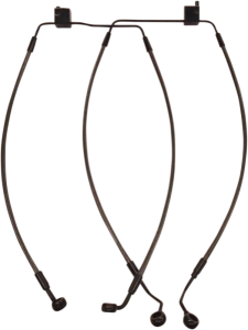 Designer Series Braided Non-abs Front Brake Line Kit Black, Black Pearl