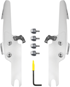 Fats/slim Windshield  Trigger-lock Complete Mount Kit Polished, 1, nordicamoto.ro