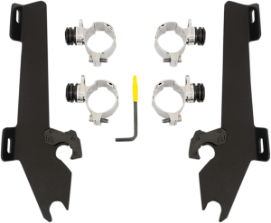 Fats/slim Windshield Trigger-lock Complete Mount Kit Black, 2, nordicamoto.ro