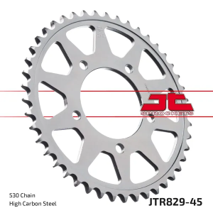 JT SPROCKETS Indukciós edzésű hátsó lánckerék, fekete cinkbevonatú, fekete, cink, 1, nordicamoto.ro