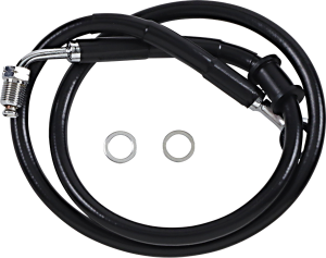Extended Length Stainless Steel Brake Line Black, Vinyl Coated