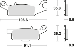 TRW szinterezett hátsó fékbetétek az OFFROAD YAMAHA GRIZZLY YFM 550 '09–'20 és a GRIZZLY YFM 700 '07–'20 modellekhez, nordicamoto.ro