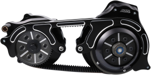 2(r) Open Belt Drive Kit With 2-piece Motor Plate Black