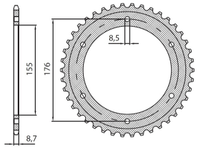 Works Triplestar Aluminum Rear Sprocket Natural