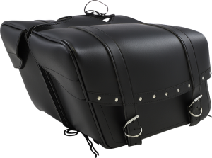Highwayman Rivet Slant-style Saddlebags Black L +, 1, nordicamoto.ro