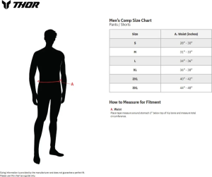 Corp Thor Comp alusruha nadrág, fekete, XXL, 2, nordicamoto.ro