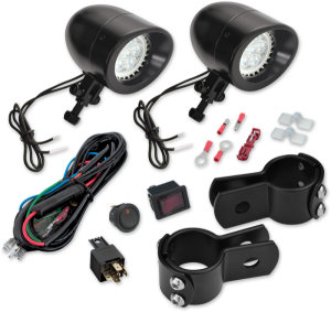 Highway Bar Mini Driving Lights Kit Black