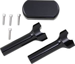 Solid Handlebar Riser & Top Clamp Kit Black