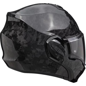 SCORPION EXO-TECH EVO ONYX SOLID CARBON hátrafelé nyitható moduláris sisak – Negru (fekete), S-es méret, 2, nordicamoto.ro