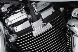 Spark Plug Head Bolt Cover Silver, Chrome