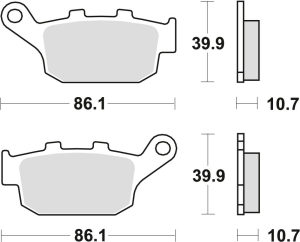 TRW Organic hátsó fékbetétek a következő modellekhez: HONDA XLV TRANSALP '91–'13, XRV 750 AFRICA TWIN '90–'03, NX 650 DOMINATOR '88–'94, SUZUKI XF 650 '97–'02 és YAMAHA XJ6 '09–'12, nordicamoto.ro