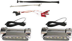 Dynamic Amber/white Engine Guard Leds/universal Chrome, 1, nordicamoto.ro